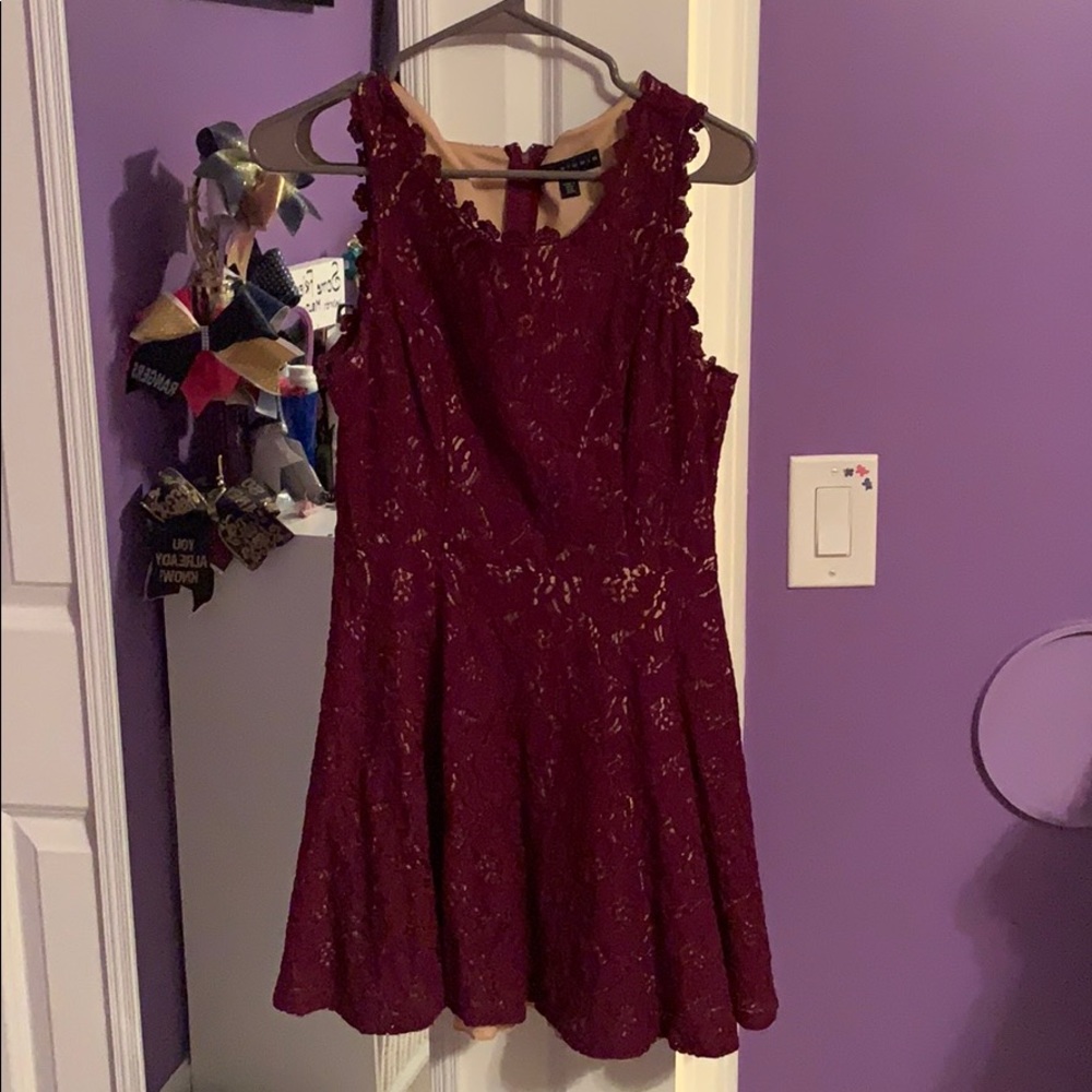 Plum lace dress